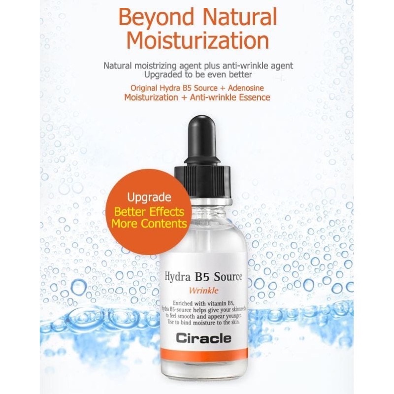 Tinh Chất Phục Hồi Cấp Ẩm Dưỡng Da Ciracle Hydra B5 Source Wrinkle 30ml