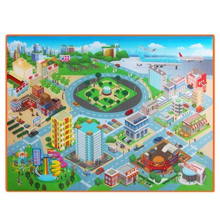 Thảm trải sàn cho bé ngồi vải chống nước in hình đẹp mắt kích thước 120cm