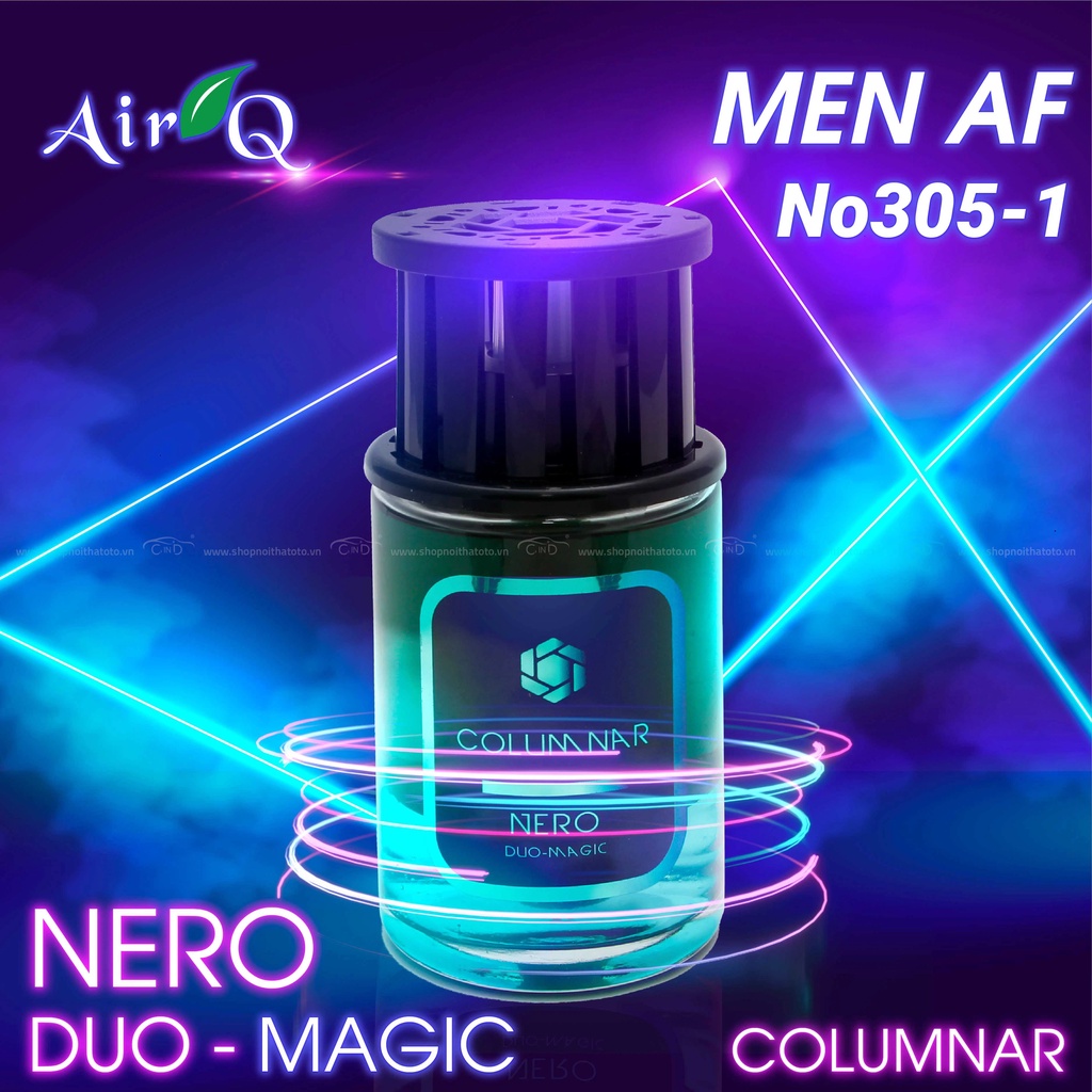 Nước hoa ô tô AIR-Q NERO DUO-MAGIC COLUMNAR NO305-1 Men AF 160ml