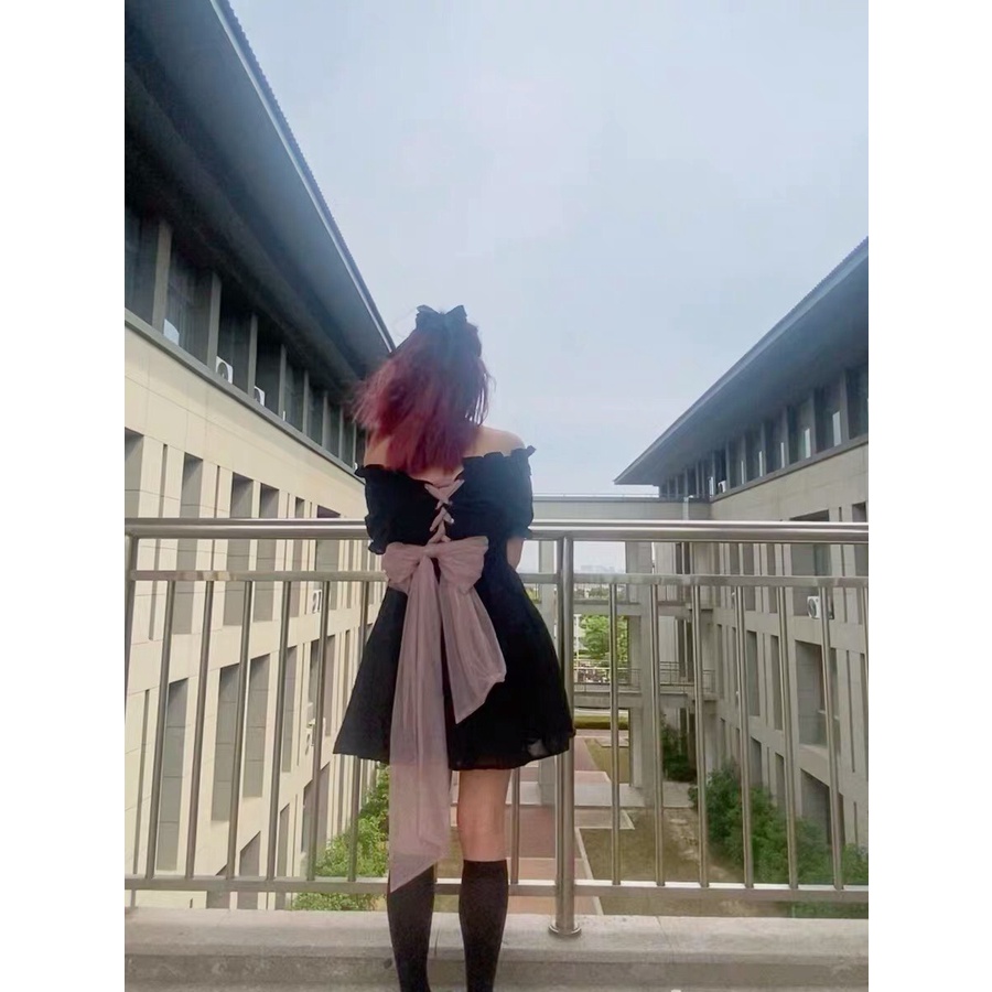 -  Quà tặng sinh nhật, bạn gái Đầm babydoll thắt nơ