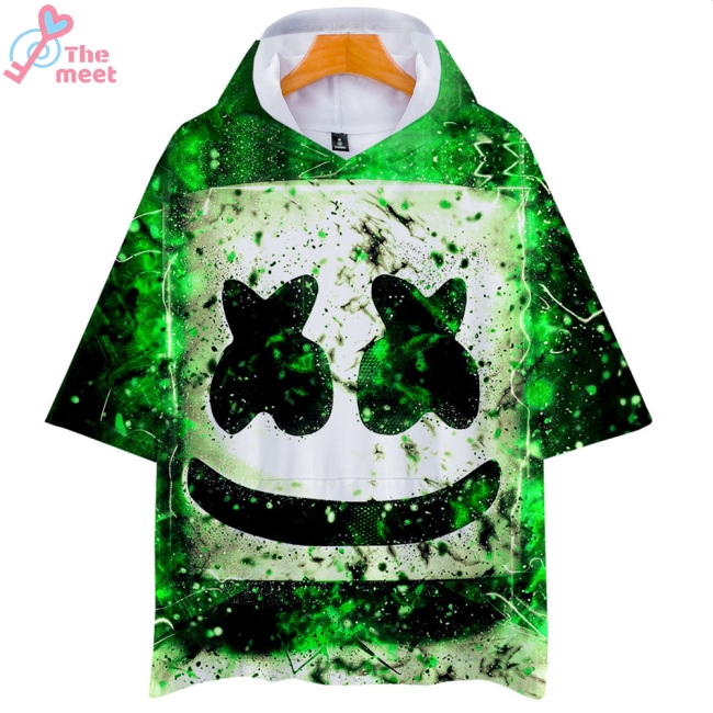 Áo thun hoodie dài tay in hình DJ Marshmello 3D thời trang cho nam nữ