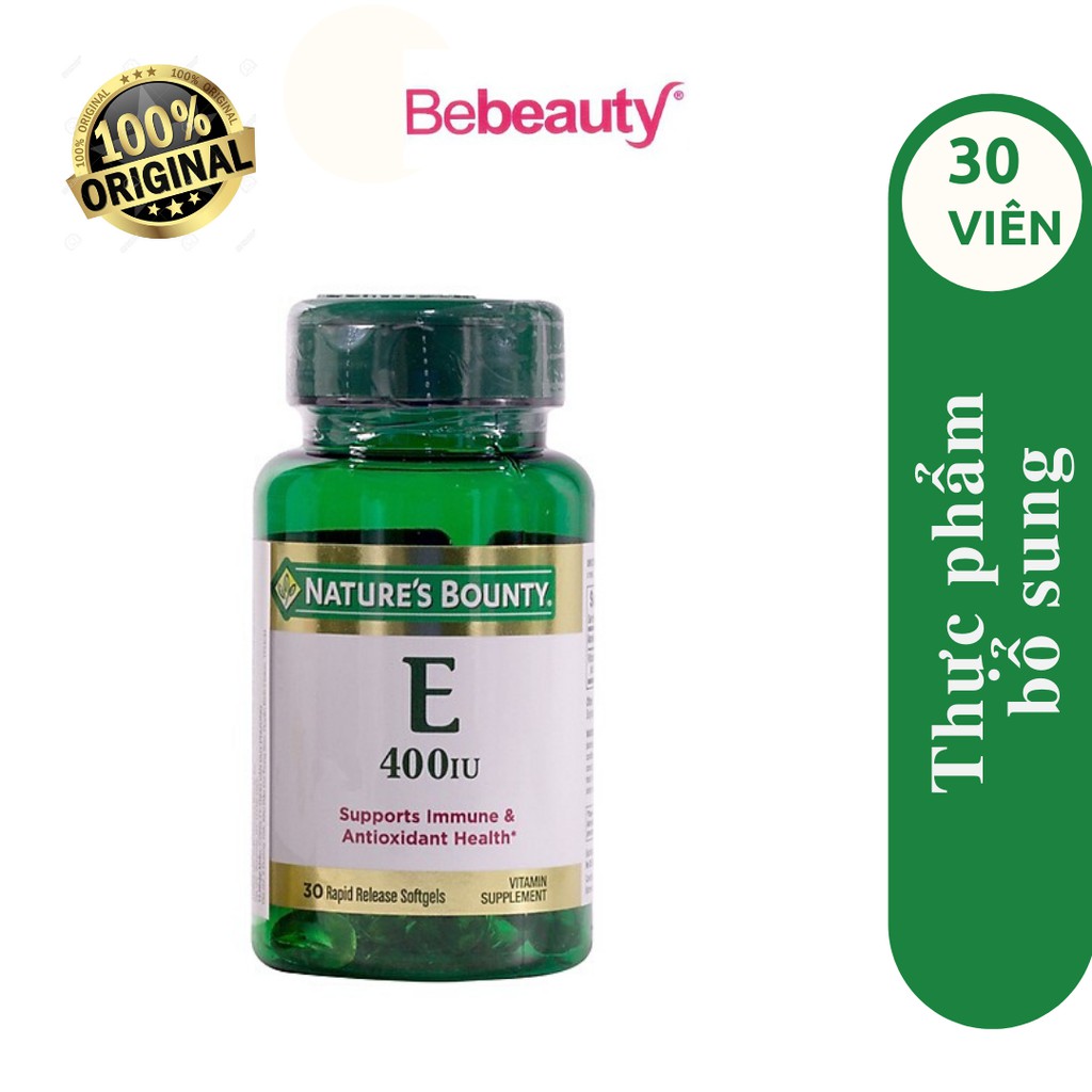 Viên Uống Vitamin E 400IU Nature's Bounty Hộp 30 Viên - 0304531