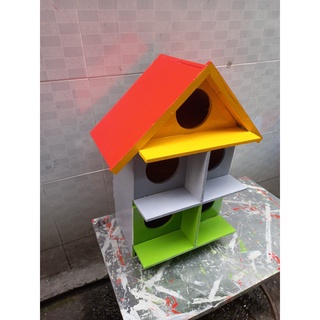 chuồng chim bồ câu bằng gỗ sơn màu 5 lỗ