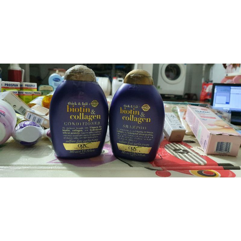 DẦU GỘI + DẦU XẢ OGX BIOTIN&COLLAGEN ĐỨC