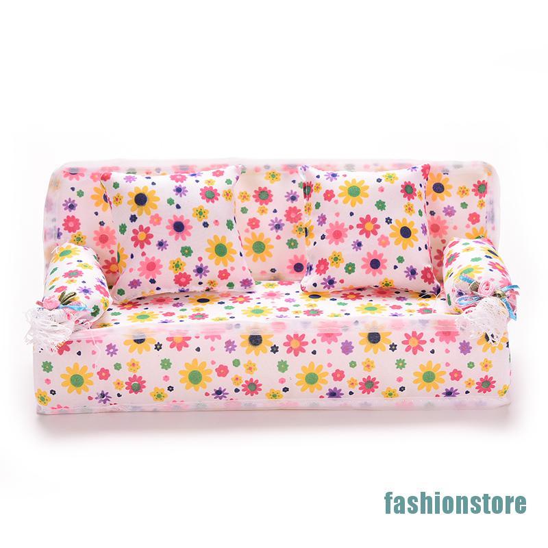 Bộ 3 Ghế Sofa 2 Gối Cho Nhà Búp Bê