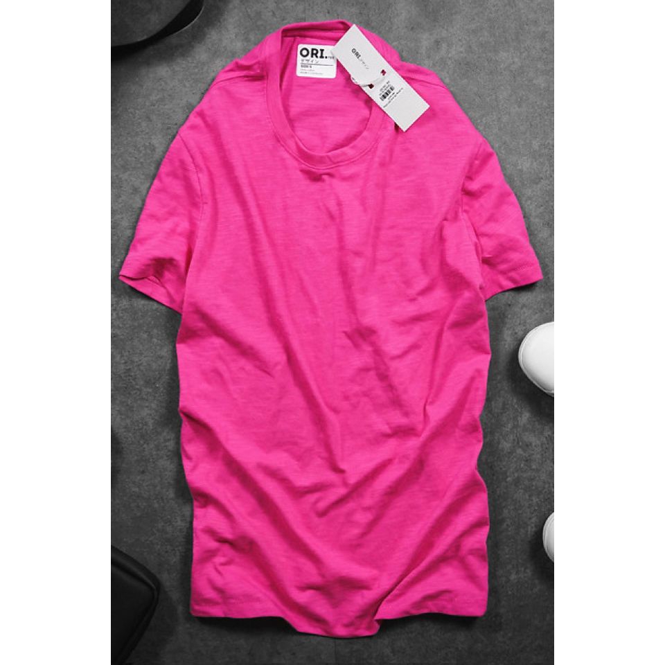 Áo phông ORI trơn 2905-Hồng cánh sen
