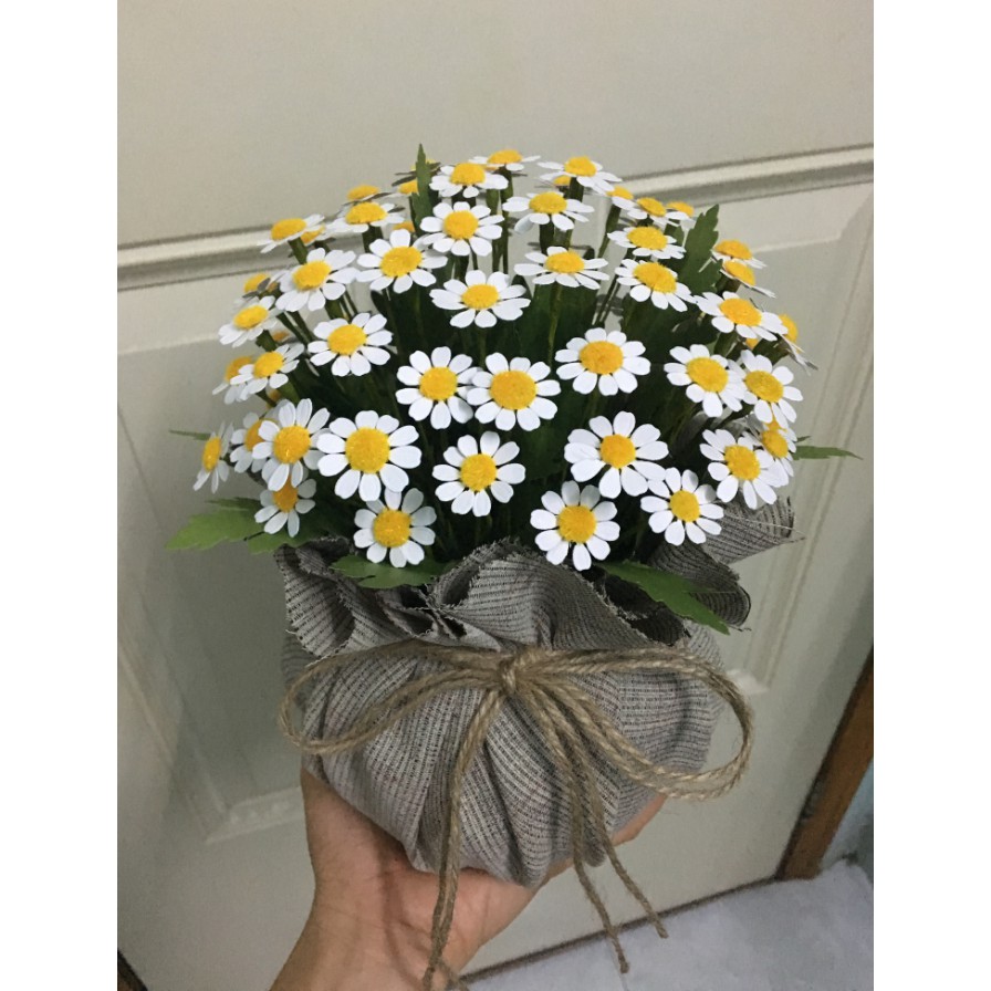 Chậu hoa cúc Tana handmade bằng giấy siêu cute