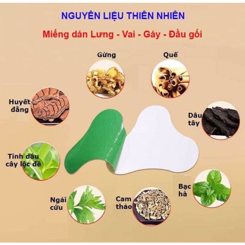 Set 12 miếng dán vai gáy giảm đau ngải cứu