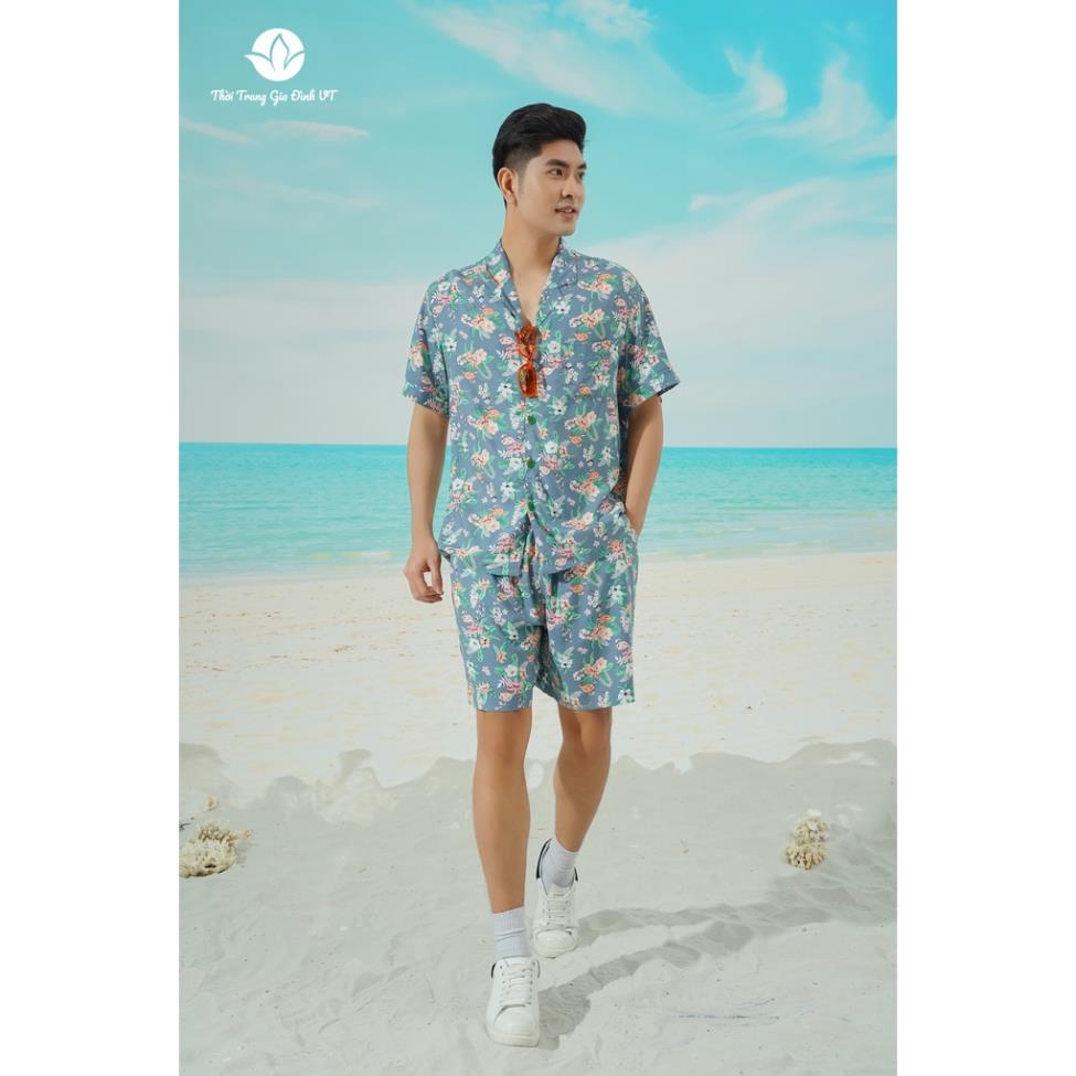 Bộ pijama quần đùi áo cộc tay nam B03.2212 -Thời trang gia đình VT ❕