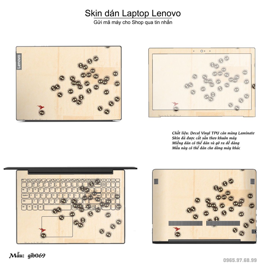 Skin dán Laptop Lenovo in hình Ghibli _nhiều mẫu 11 (inbox mã máy cho Shop)