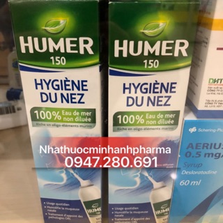 💥 Nước biển xịt mũi cho người lớn Humer 150 Adults chai 150ml