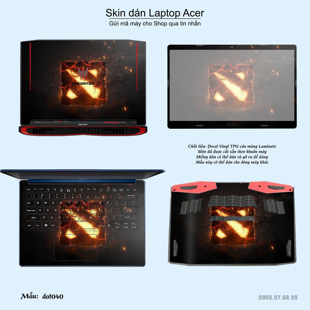 Skin dán Laptop Acer in hình Dota 2 _nhiều mẫu 7 (inbox mã máy cho Shop)