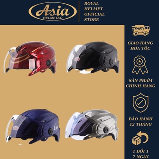 Mũ bảo hiểm nửa đầu Asia MT117k có kính đi xe máy