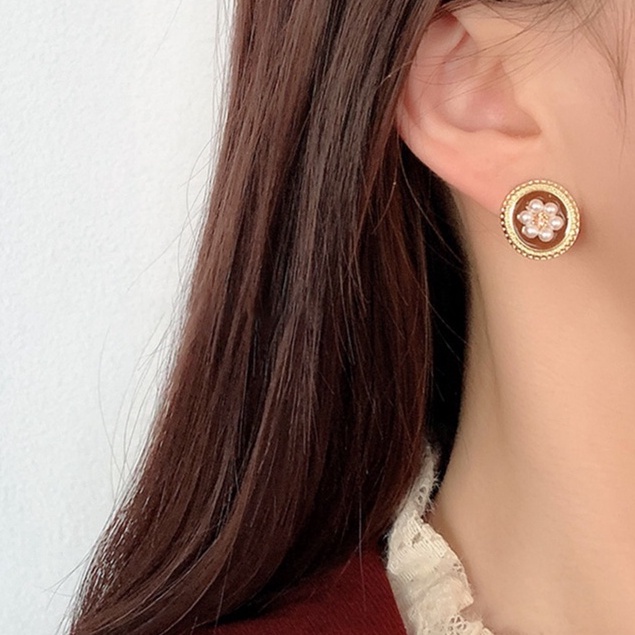 Bông Tai Đính Ngọc Trai Sang Trọng Thời Trang Mùa Hè Cho Nữ