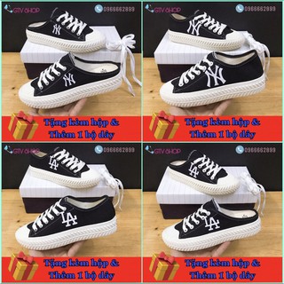 Tặng hộp và Thêm 1 bộ dây lụa - Giày & sục nữ (Giày đạp gót) MLB. .