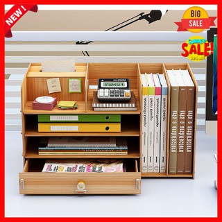 Kệ sách gỗ giá để tài liệu trên bàn độc đáo B06 giúp góc làm việc gọn gàng, ngăn nắp