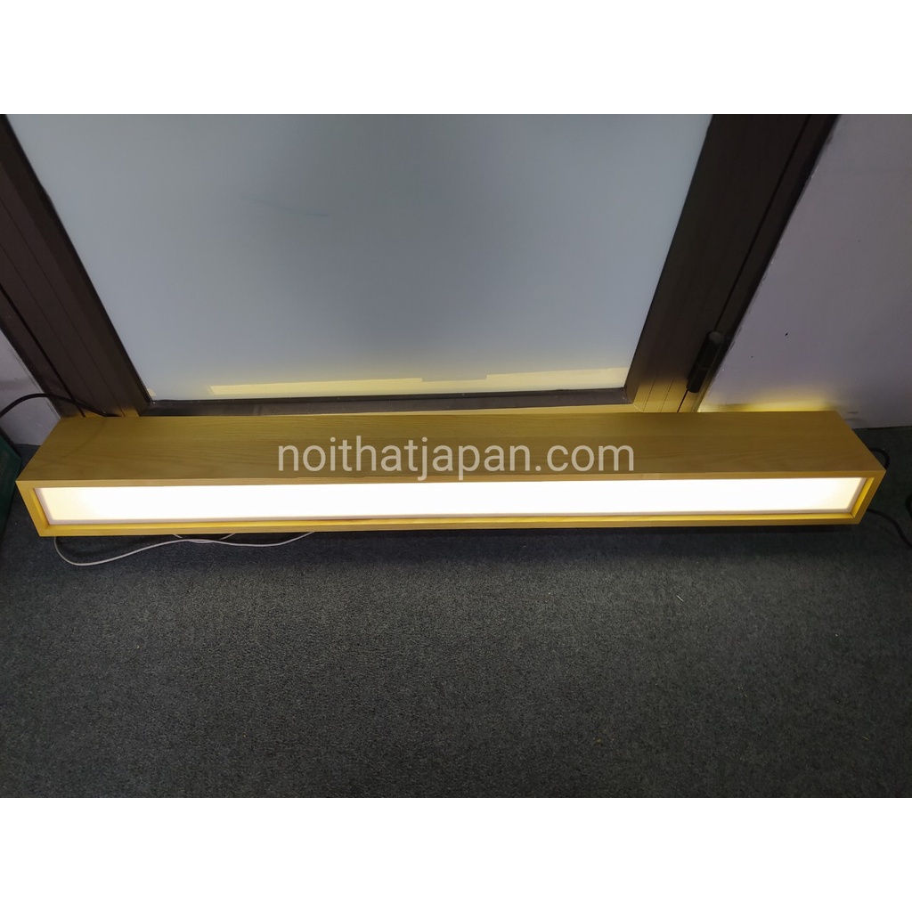 Đèn gỗ treo thả bàn ăn, kt 90 x 11 x 10 cm gồm dây đèn led tiết kiệm điện