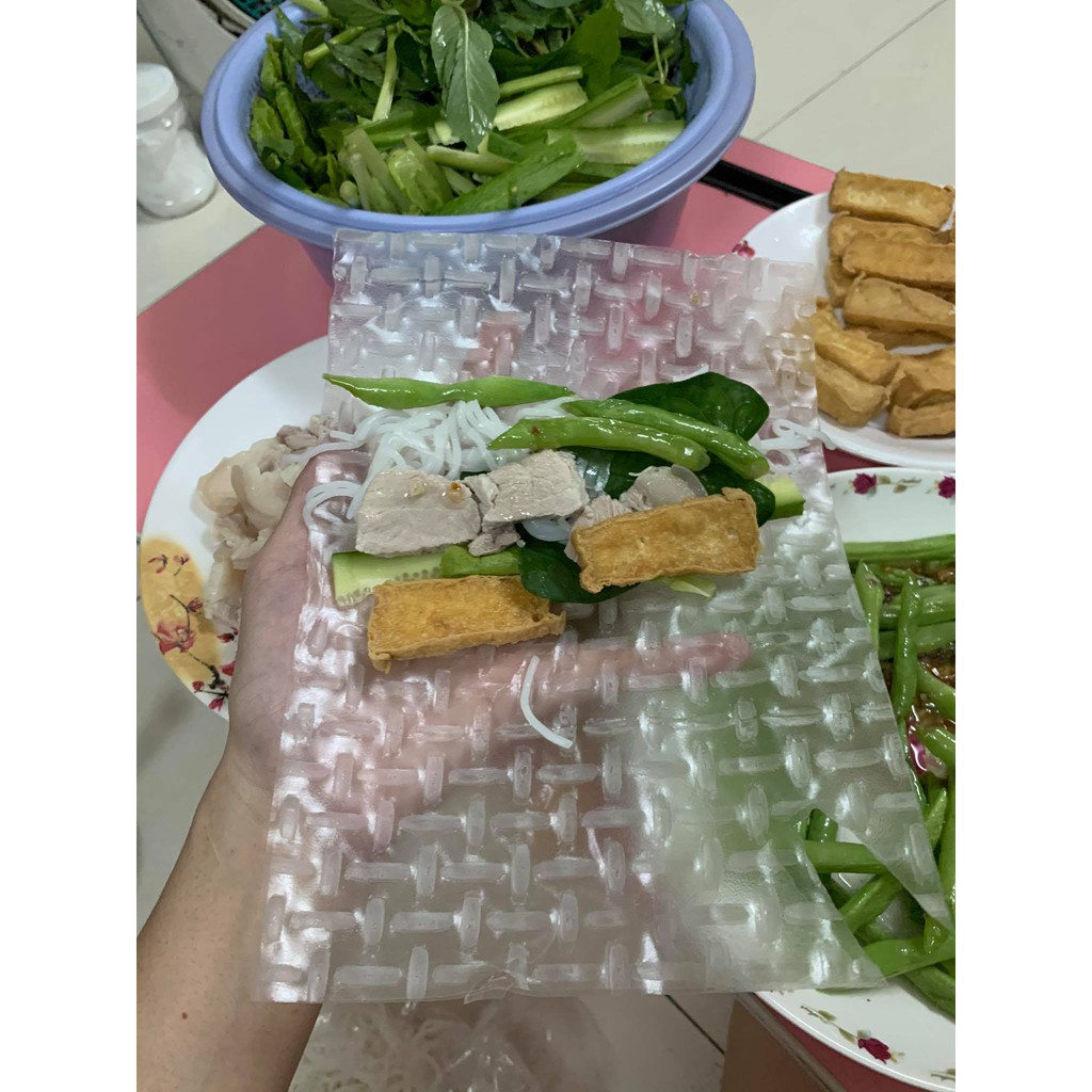 1kg Bánh tráng vuông Tân Nhiên cuốn rau sống siêu ngon