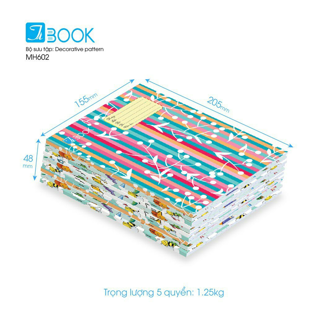 Tập học sinh 200 trang dày 60gsm láng mịn viết êm tay hiệu Tabook