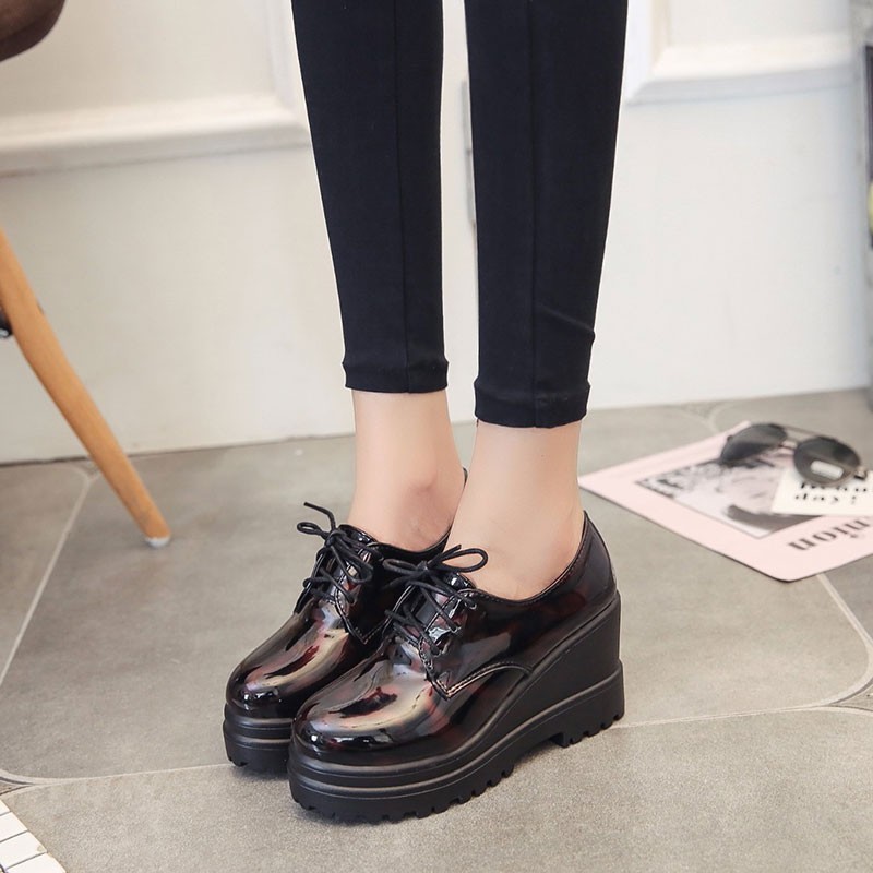 Giày da IELGY đế xuồng thời trang thanh lịch cho nữ