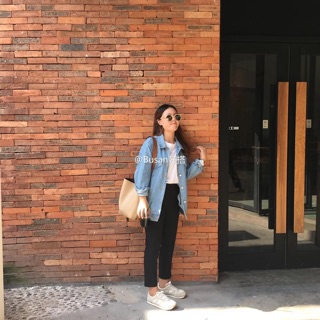 Áo khoác jean denim basic Ulzzang