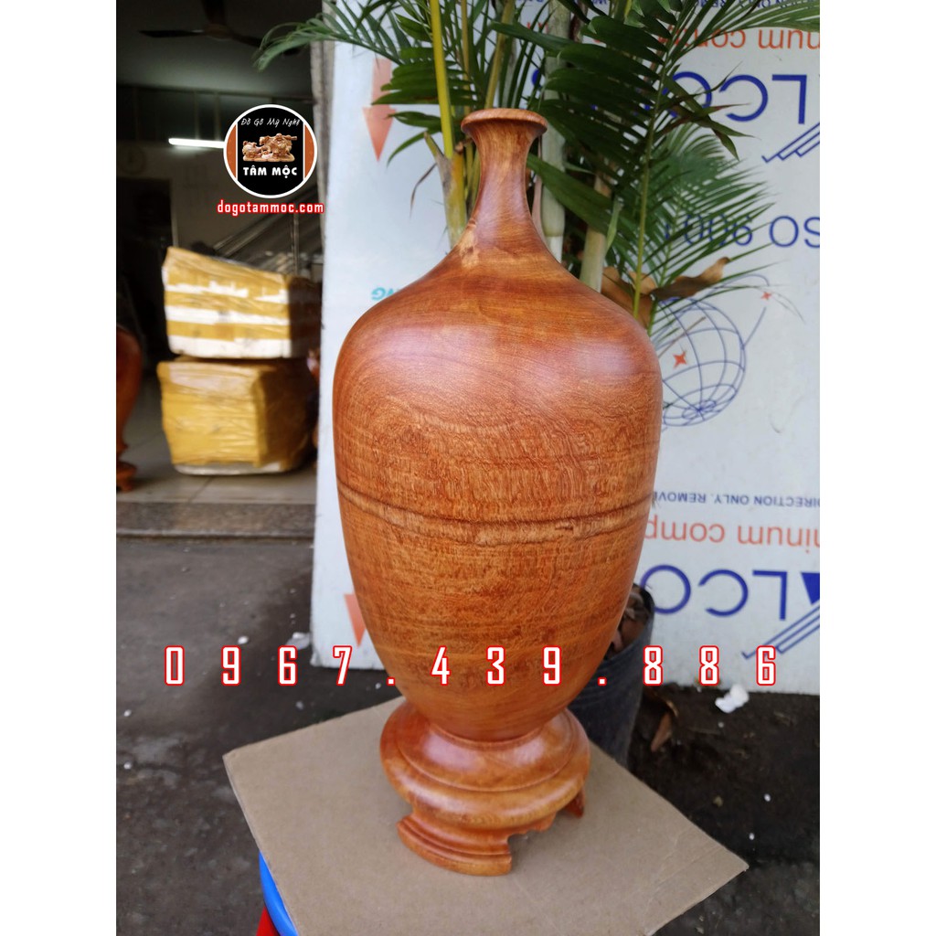 Bình hút tài lộc bằng gỗ hương Việt - PQ244