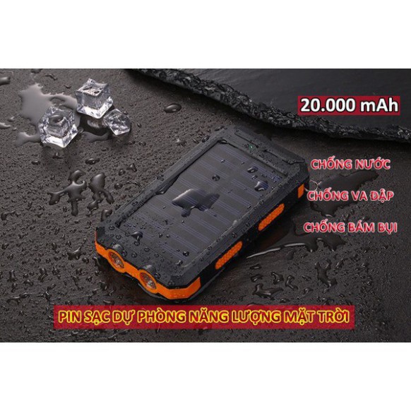 Sạc dự phòng năng lượng mặt trời 25000mAh