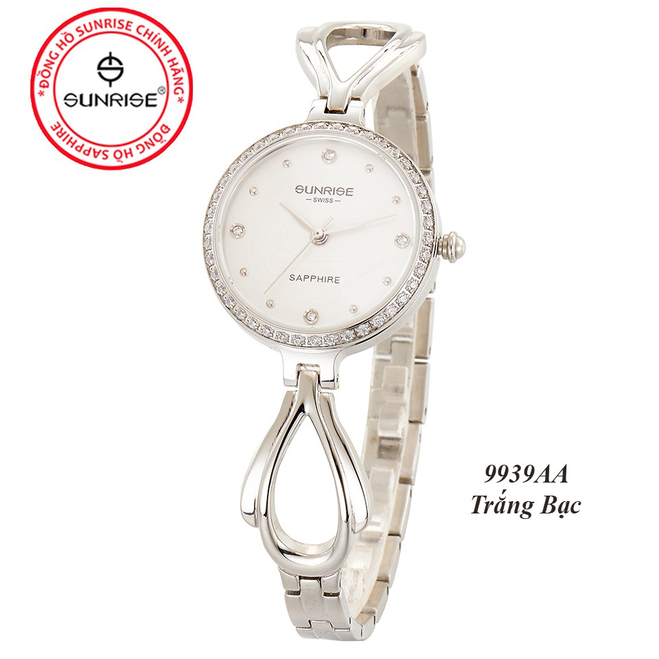 Đồng hồ nữ đính đá Sunrise 9939AA siêu mỏng kính Sapphire chống xước - Fullbox chính hãng | BigBuy360 - bigbuy360.vn