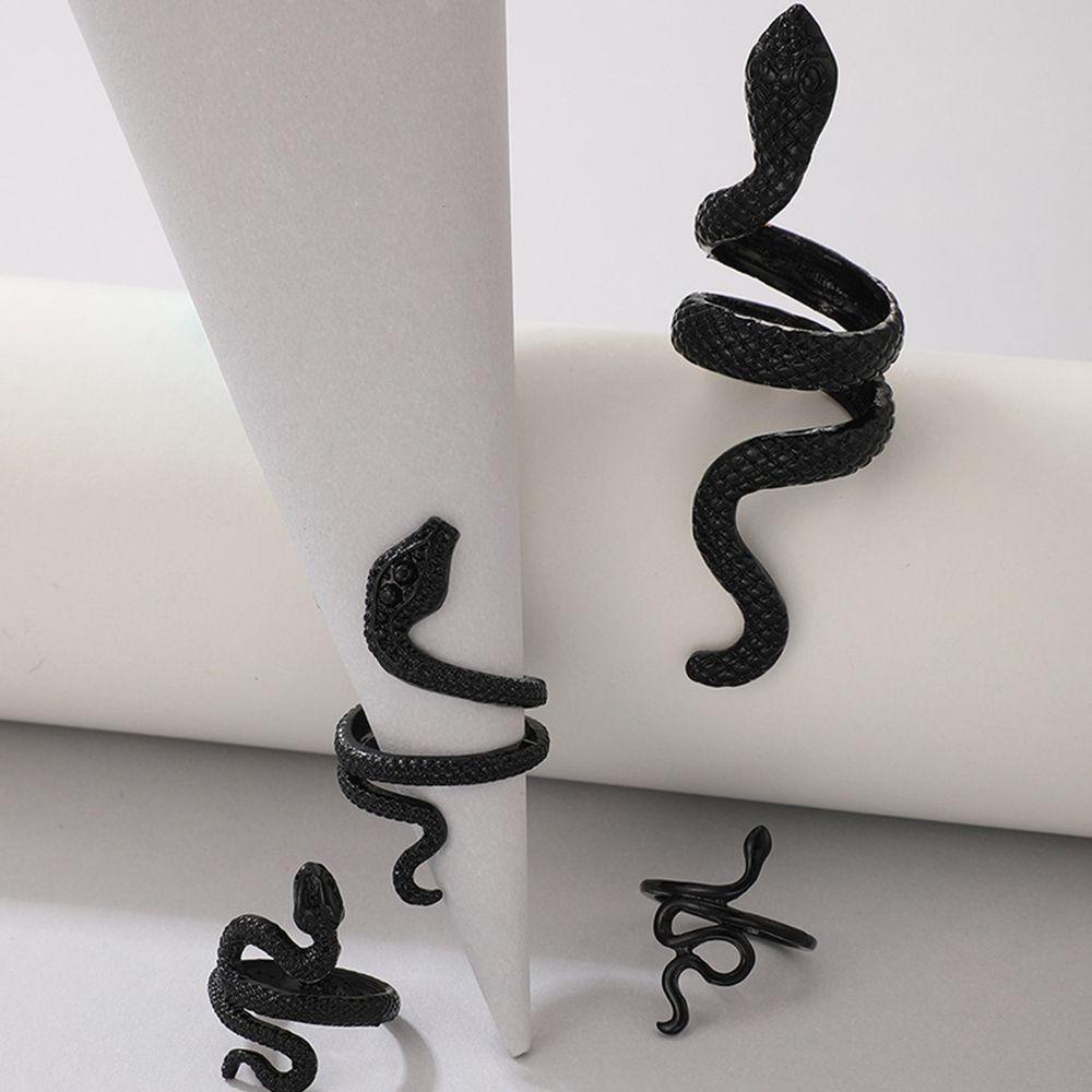 Set 4 Nhẫn Hợp Kim Hình Rắn Thời Trang Hàn Quốc Cho Nam