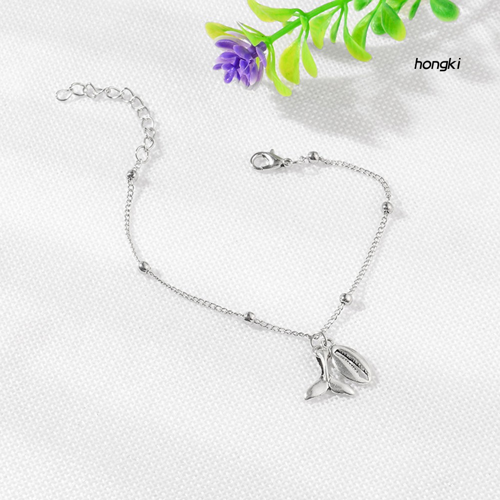 (Hàng Mới Về) Set 5 Vòng Tay Đính Vỏ Sò / Trái Tim Thời Trang Đi Biển Cho Nữ