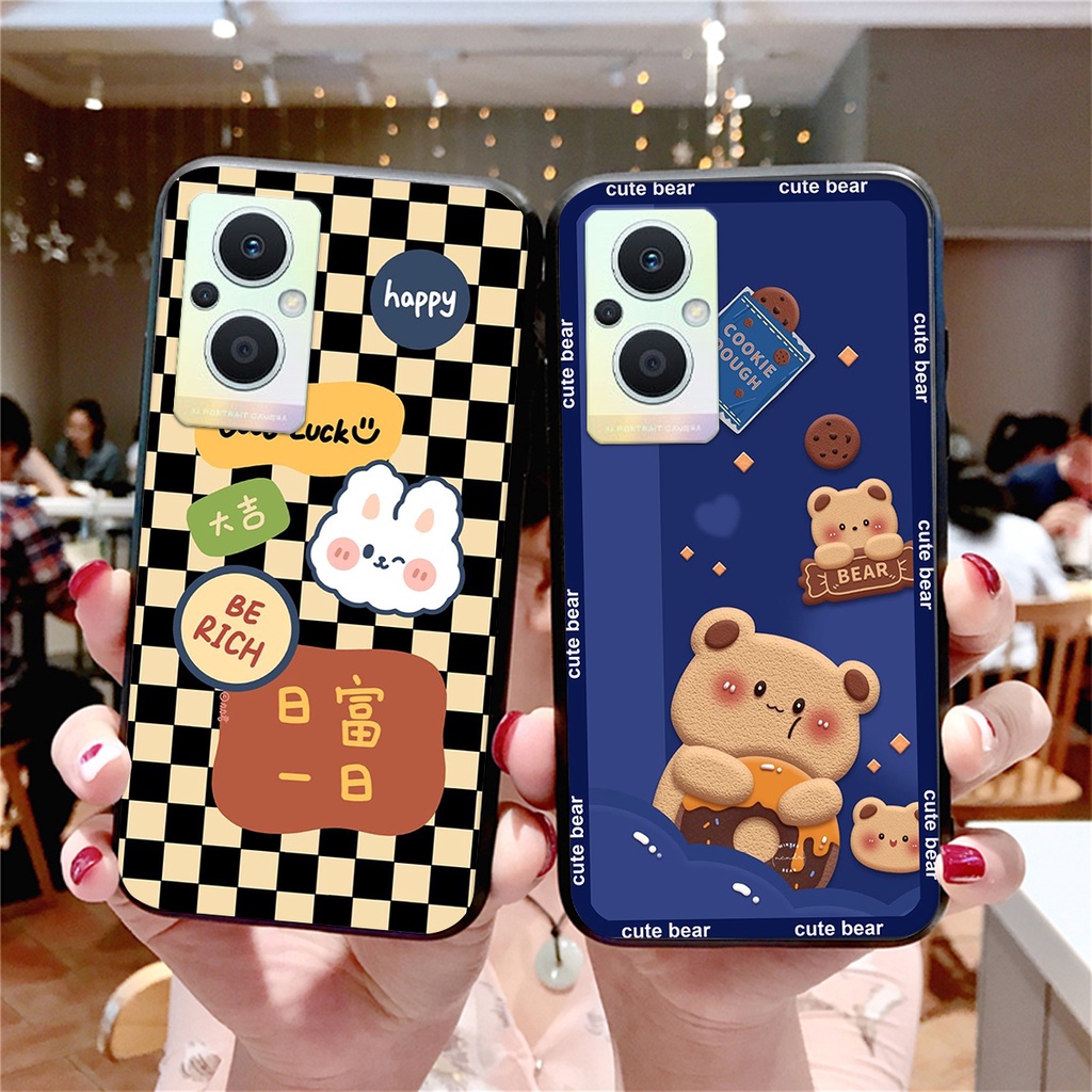 Ốp lưng Oppo RENO 7 5G in hình 3D GẤU cute be@r, soda, happy day cực hot ,thời thượng