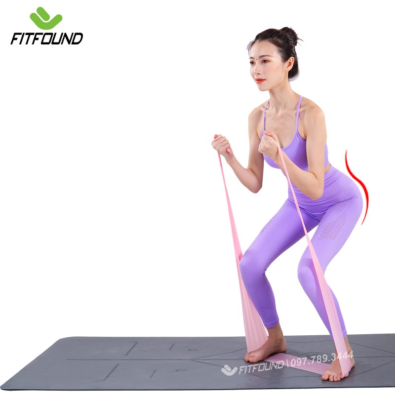 Dây Cao Su Đàn Hồi Kháng Lực Bản Thun Tập Gym Yoga Pilates Thể Lực 1.5M Thera band