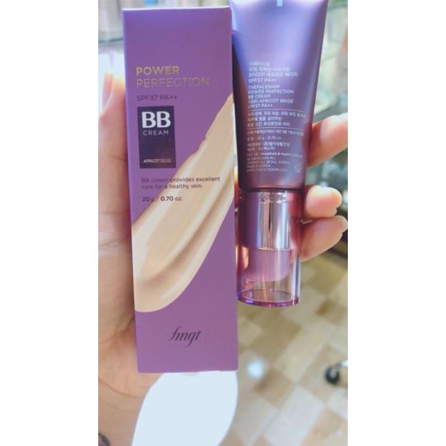 Kem nền che khuyết điểm kiềm dầu trang điểm đa năng BB Cream Power Perfection Hàn Quốc The Face Shop 20g SPF37 PA++ | BigBuy360 - bigbuy360.vn