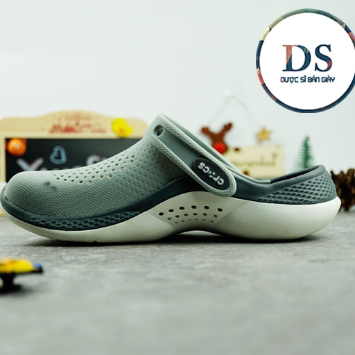 Dép Cross Literide 360 Nam Nữ màu Xám , Hàng loại 1 full tag, full box hãng