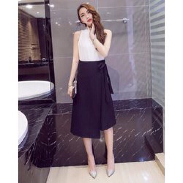 Chân váy tà lệch thắt nơ | BigBuy360 - bigbuy360.vn