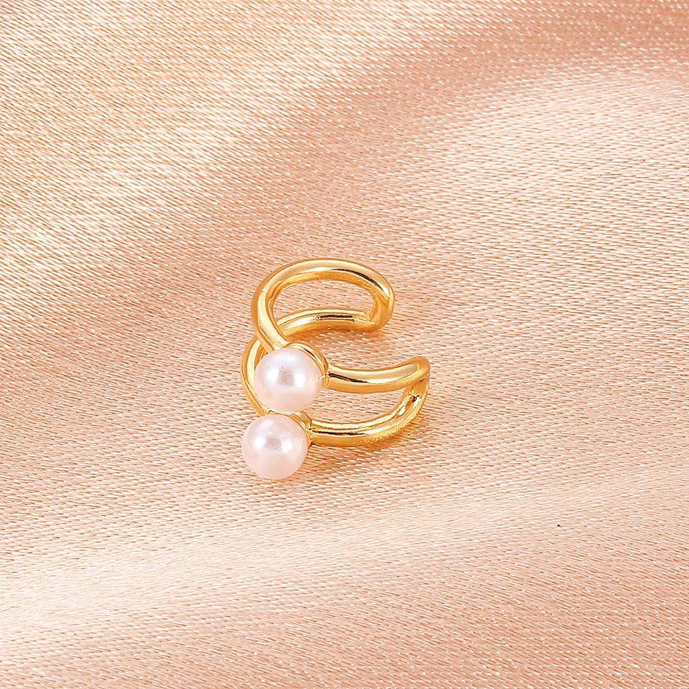 Khuyên Kẹp Vành Tai Hình Chữ C Bằng Hợp Kim Không Cần Khoan Lỗ Phong Cách Hàn Quốc Thời Trang