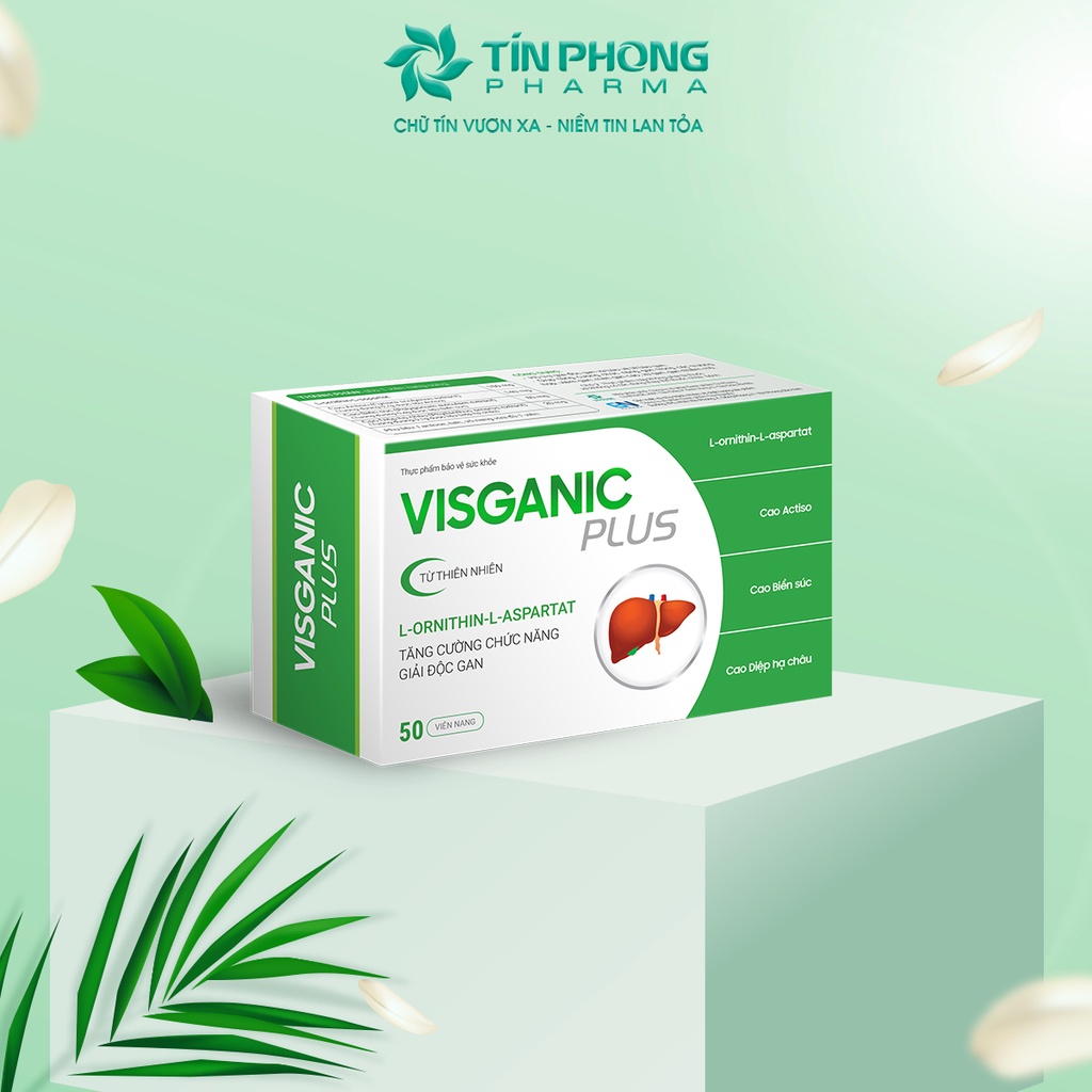 Tăng Cường Chức Năng Giải Độc Gan Visganic Plus Thành Phần Thiên Nhiên, An Toàn Lành Tính Hộp 50 Viên TTP021