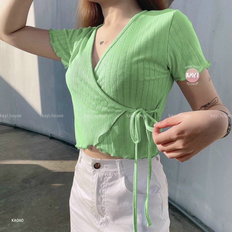 Áo đắp chéo cột nơ hông - Z7N