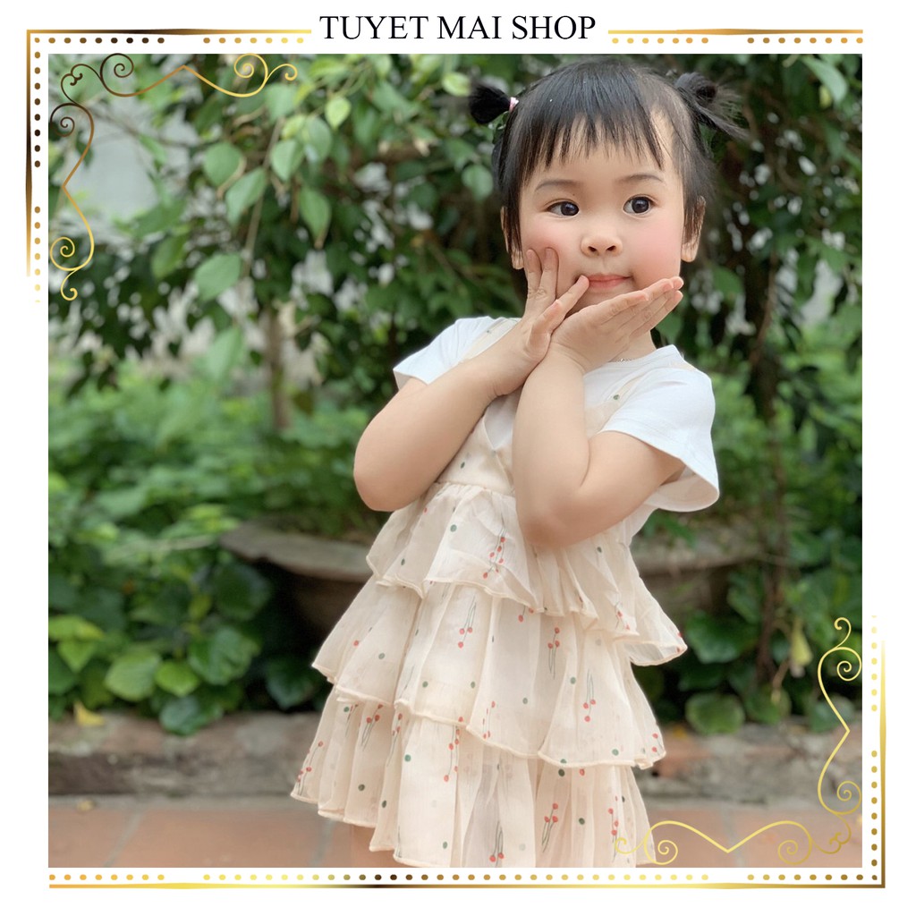 Áo váy bé gái công chúa nhiều tầng [1-4 tuổi]