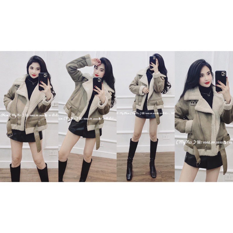 Áo da lộn lót lông cực ấm