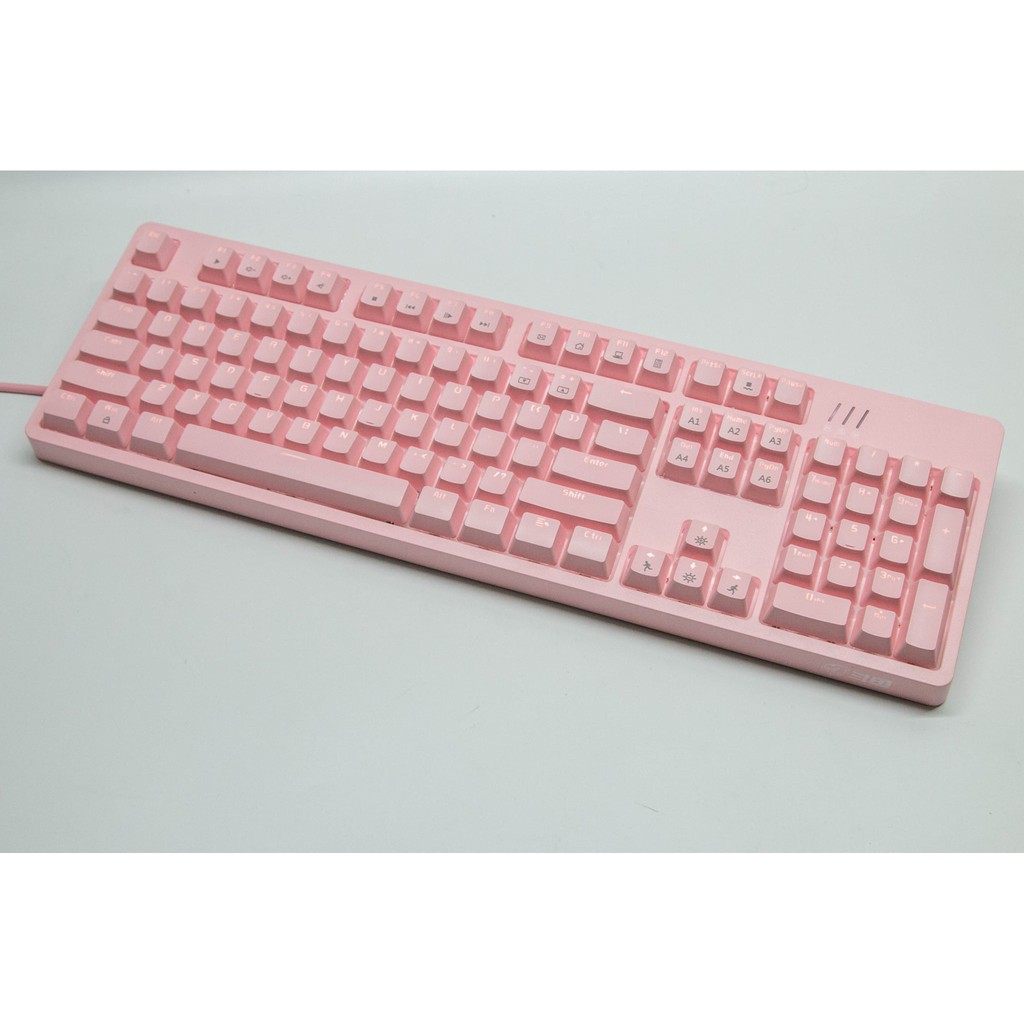 Bàn phím cơ gaming mofii AJAZZ DKM150 Pink led Trắng - Chính hãng bảo hành 2 năm.