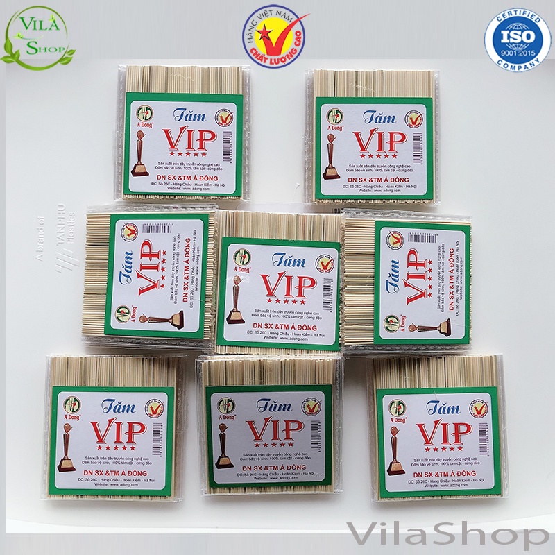 Combo 20 Gói Tăm Víp Đông Á, 100% Tăm Cật Tre Cứng Dẻo Sản Xuất Trên Dây Truyền Công Nghệ Cao, Sử Dụng An Toàn Tiện Lợi