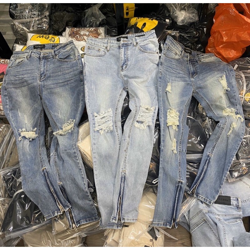 [HÀNG SIÊU CẤP]Quần Jean Zipper Skinny Nam PacSun