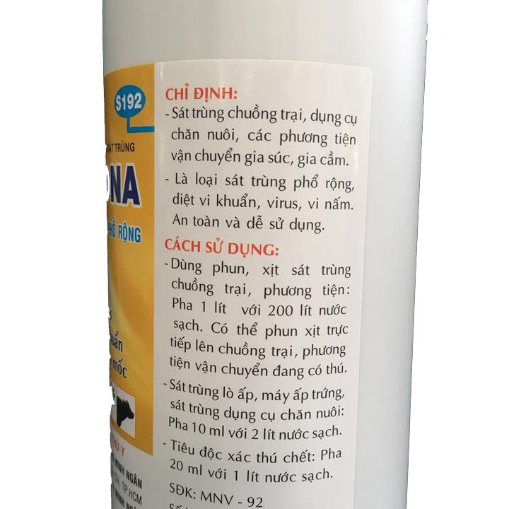 Dung dịch sát khuẩn BENKONA chuyên dùng trong chăn nuôi chai 1000ml