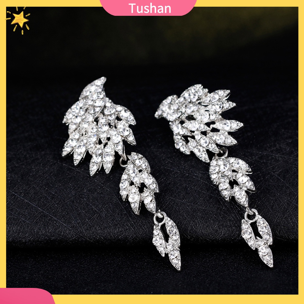 Khuyên Tai Dáng Dài Đính Đá Toàn Diện Thanh Lịch Cho Nữ