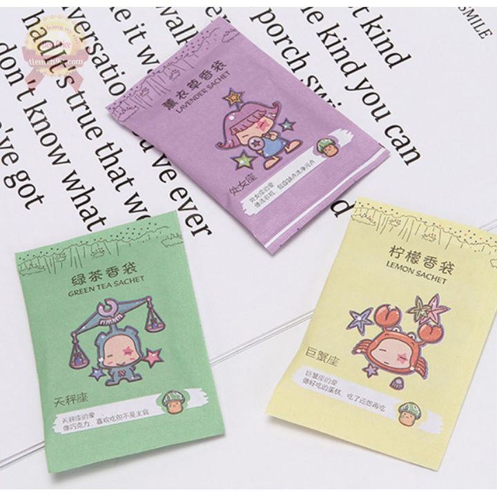 Combo 20 túi thơm mini cung hoàng đạo và hoa lá cành