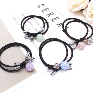 Dây cột tóc, buộc tóc đính đá và đá tròn quý phái (BT 67)