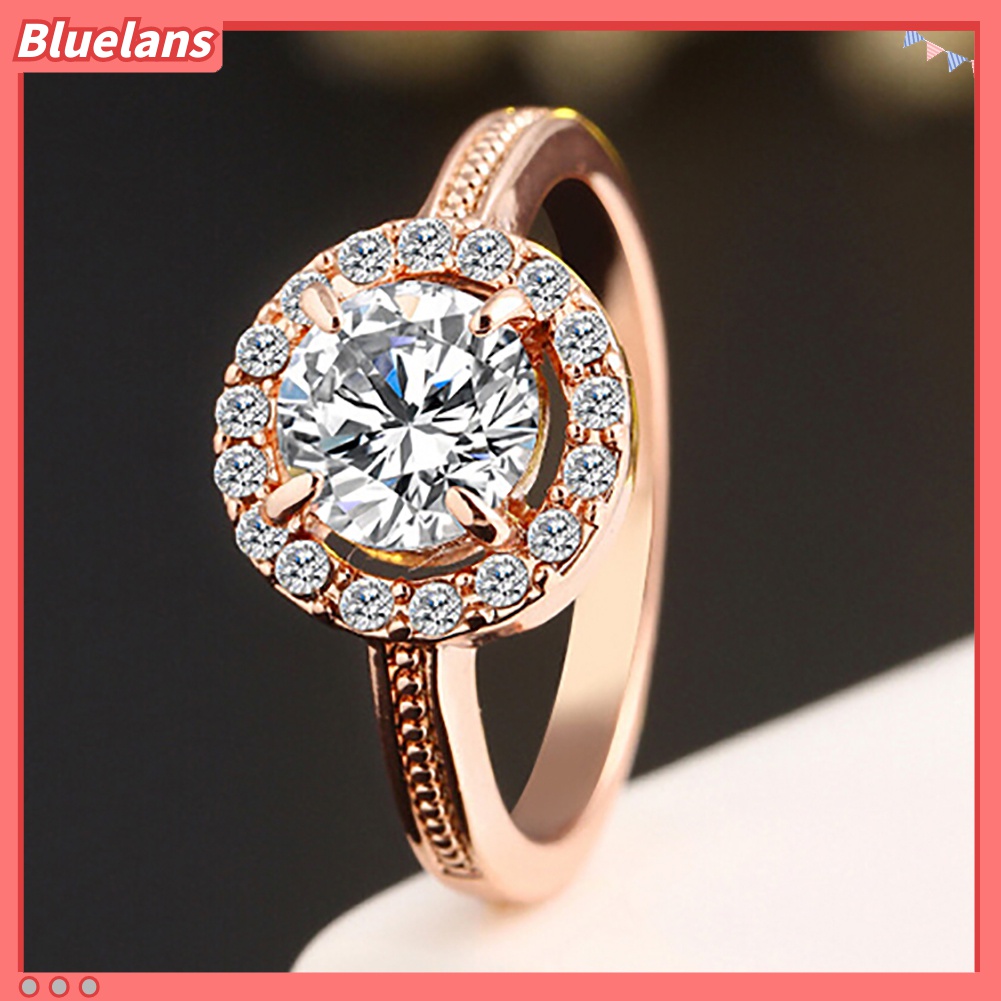 Nhẫn mạ vàng thời trang đính đá nhân tạo lấp lánh