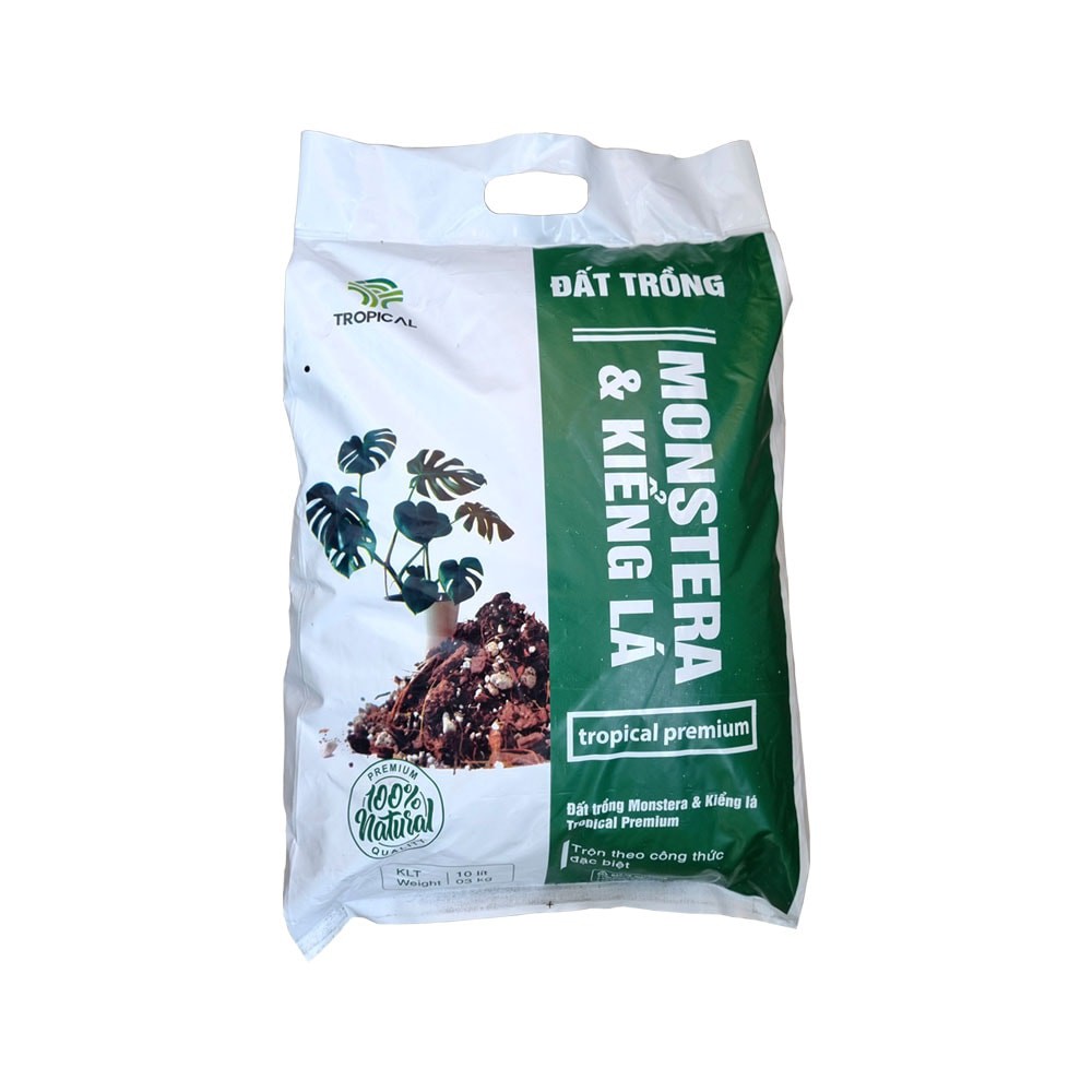 Đất trồng - giá thể trồng Monstera và kiểng lá Tropical Premium - túi 3kg - Ban Công Xanh