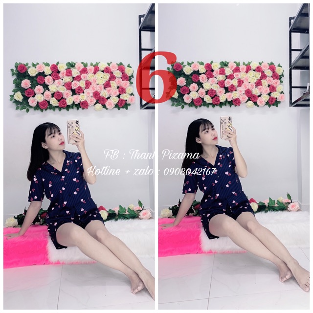BỘ MẶC NHÀ PIJAMA CỘC ĐÙI HÌNH 👚👚 | BigBuy360 - bigbuy360.vn